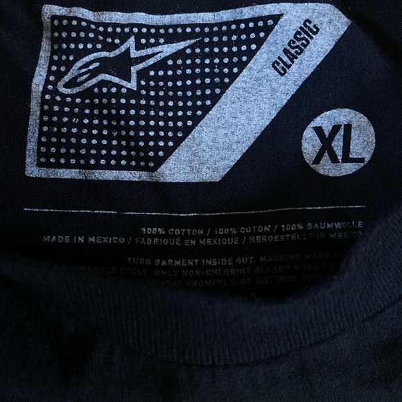 Alpinestars Motorsport black and yellow T-shirt - Picture 4 of 6